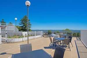The Rooftop Terrace Deck at Nelson Towers Motel & Apartments
